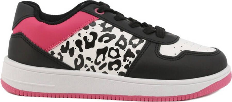 Shone Girls Leopard Sneakers LowTop Style Kids Pink