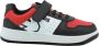 Shone Velcro Strap Sneaker Red Black White Kids - Thumbnail 2