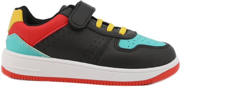 Shone Velcro Sneakers Colorblock Style Kids Black