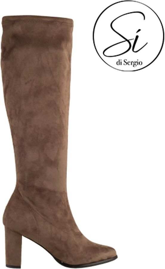 SÌ di SERGIO art. SESTO suedine taupe stretchlaars stretchlaarzen stretchlaars stretchlaarzen