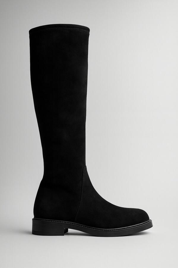 SÌ di SERGIO SI di Sergio art. VENEZIA camoscio nero stretch knielaars