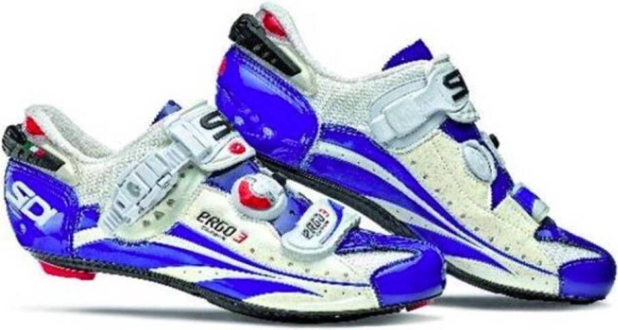 Sidi ERGO 3 Fietsschoenen Carbon Wit Blauw Vernice