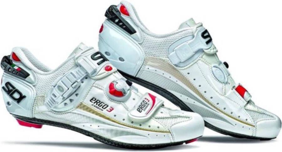 Sidi ergo 3 racefietsschonen carbon vernice speedplay wit