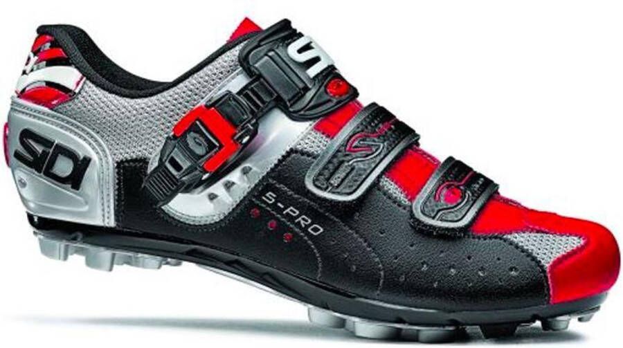 Sidi Scarpe Eagle 5-Pro Mountainbikeschoenen Steel Zwart Rood