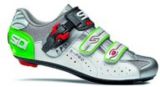 Sidi Scarpe Geni Pro Racefietsschoenen Wit Zilver Groen - Wit