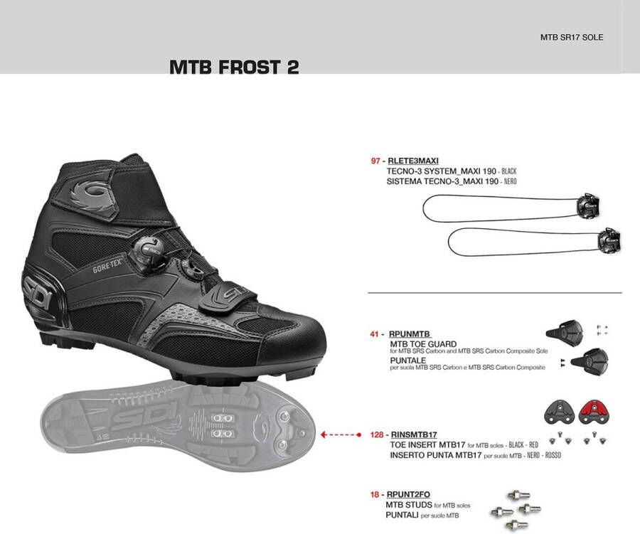 Sidi Fietsschoenen MTB Unisex Zwart Mtb Frost Gore 2 Black Black