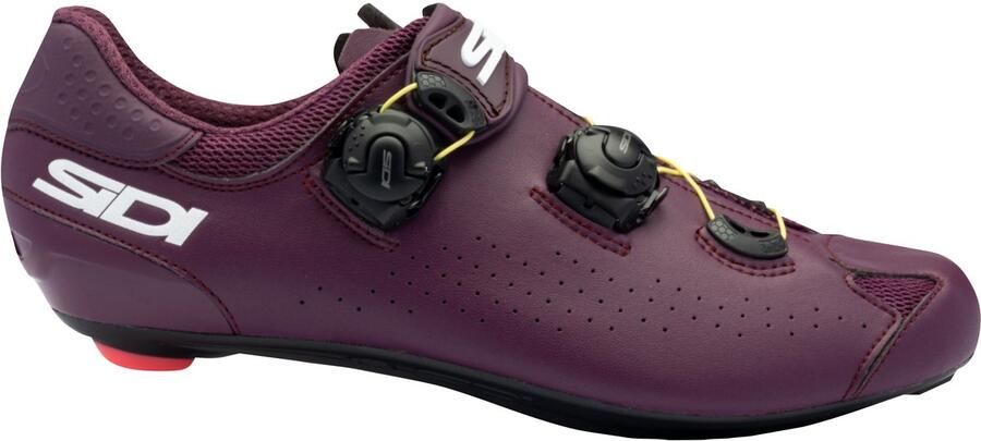 Sidi Geni Fietsschoenen Wielrenschoenen Rood Heren Carbon Composite Zool Microvezel Draaisloten