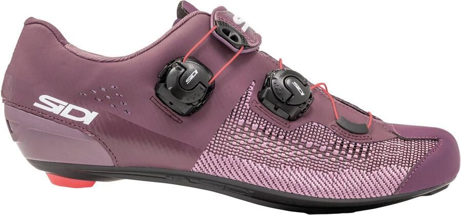 Sidi Geni Knit Fietsschoenen Heren Racefiets Paars Comfort Carbon Composite Zool Microvezel Draaisloten
