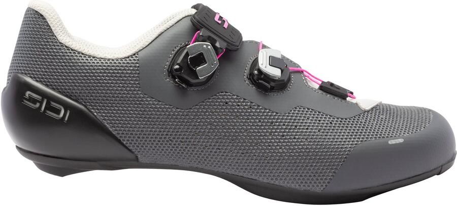 Sidi Genius X Wyve Wegschoen Dames Antraciet Lichtgewicht Ademend mesh TPU versteviging Dubbele draaisloten Carbon composite zool