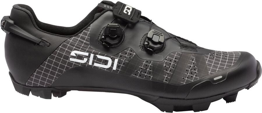 Sidi Aeron Fietsschoen Mountainbike schoenen Heren Zwart 44.5 Stijfheidsindex 11 Ripstop schacht Draaisloten