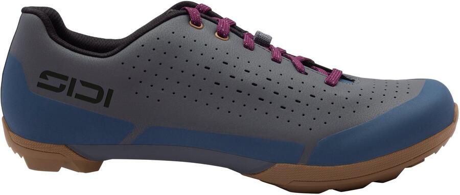 Sidi Asper Laces Gravel fietsschoenen Heren Donkergrijs Comfortabele schoenen Duurzaam krasbestendig bovenleer Vetersluiting Natuurlijke voetbeweging