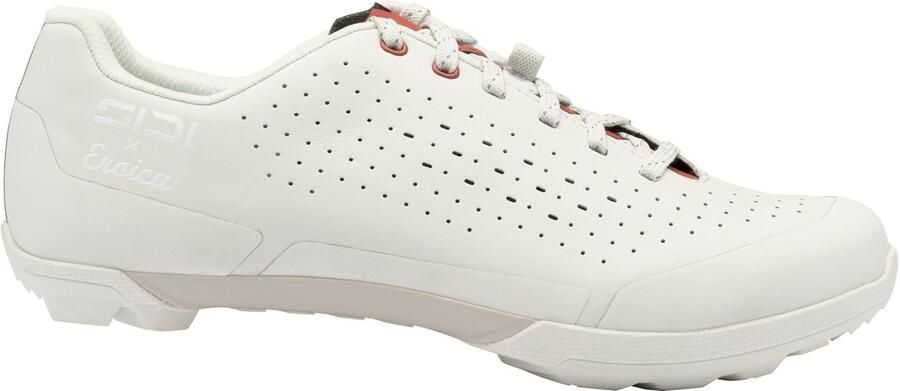 Sidi Polvere Gravelschoen Fietsschoenen Heren Vetersluiting Off-road Wit Rood