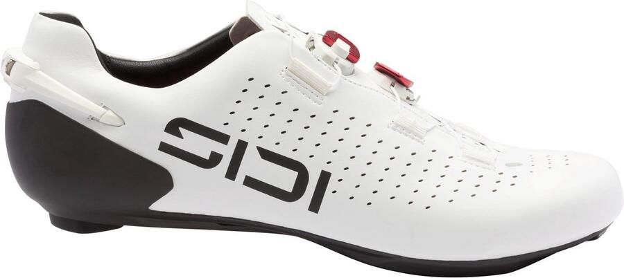 Sidi Shot 3 Raceschoenen Heren Wit 42.5 Carbon Chassis Stijfheid Draaisluiting Memory Fit