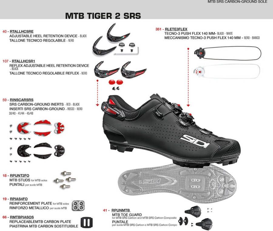 Sidi Tiger SRS Carbon 2 MTB Fietsschoenen Black Rust