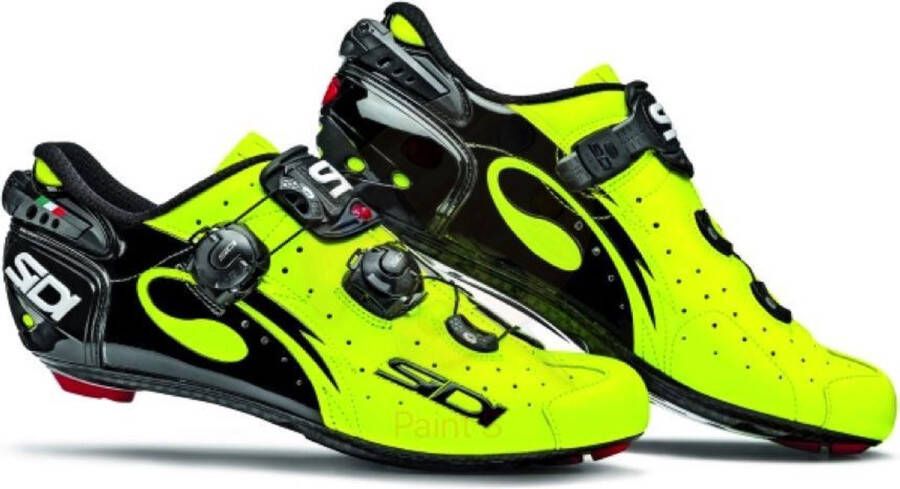 Sidi Wire Carbon Vernice Fietsschoenen Fluo geel