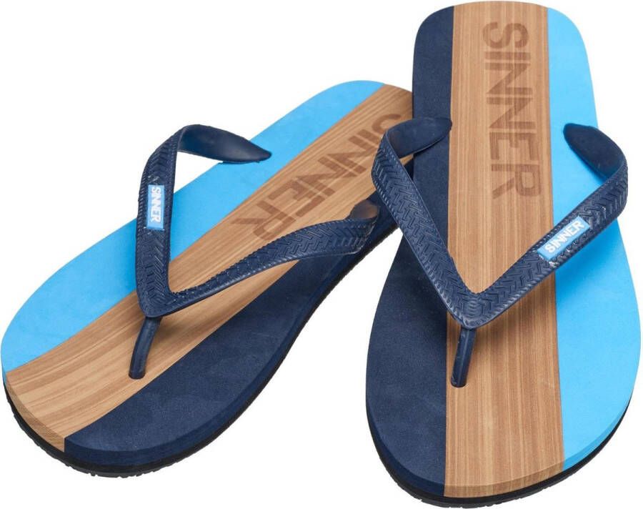SINNER Capitola Heren Slippers Licht blauw Licht bruin
