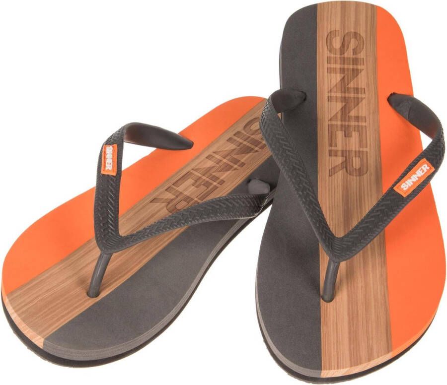 SINNER Capitola Heren Slippers Oranje Lichtbruin