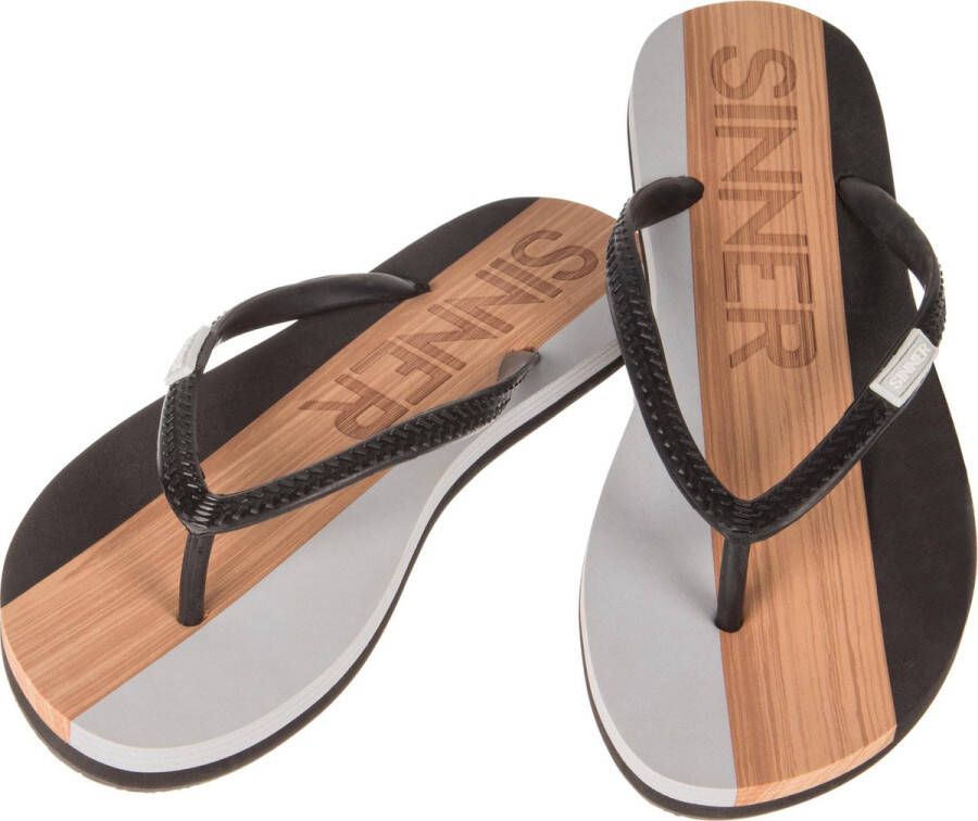 SINNER Capitola Heren Slippers Zwart Lichtbruin Grijs
