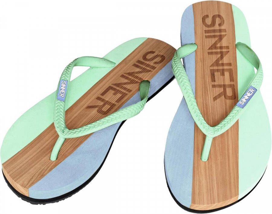 SINNER Capitola Unisex Slippers Turqoise Licht Bruin