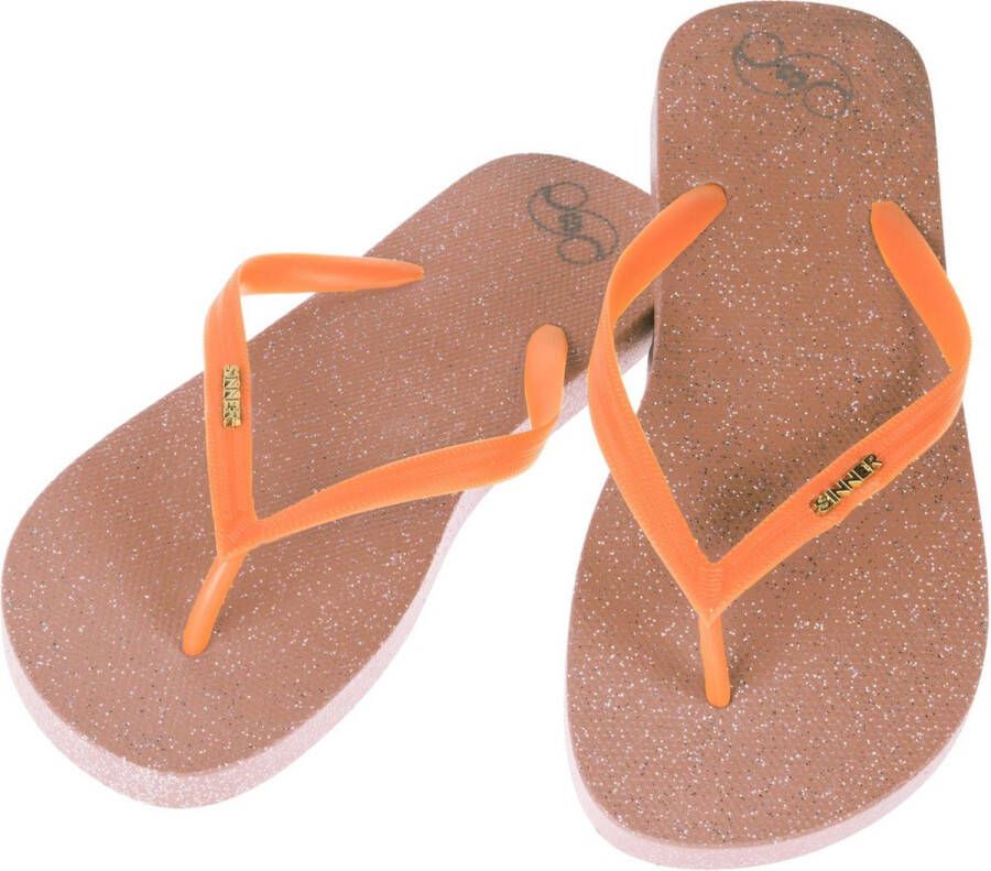 SINNER Padank Unisex Slippers Bruin Oranje
