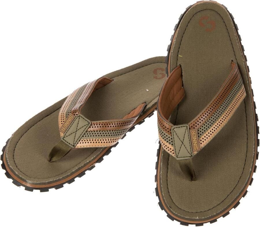 SINNER Beach Slaps IV Unisex Slippers Mosgroen Bruin