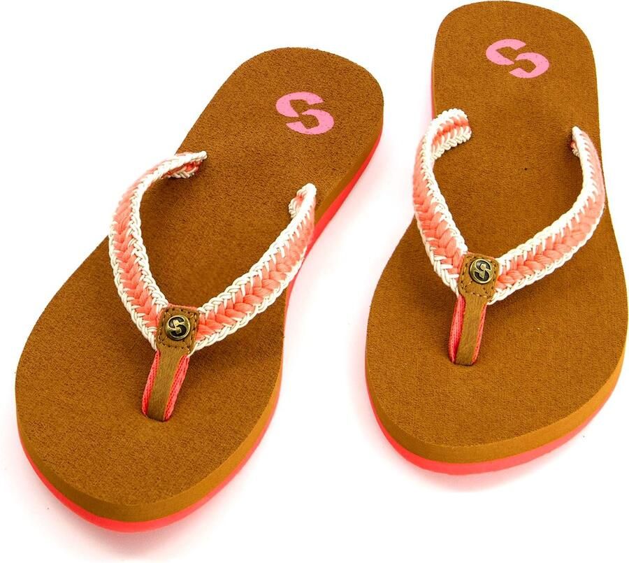 SINNER tulip Beach slipper dames Oranje-Multicolour