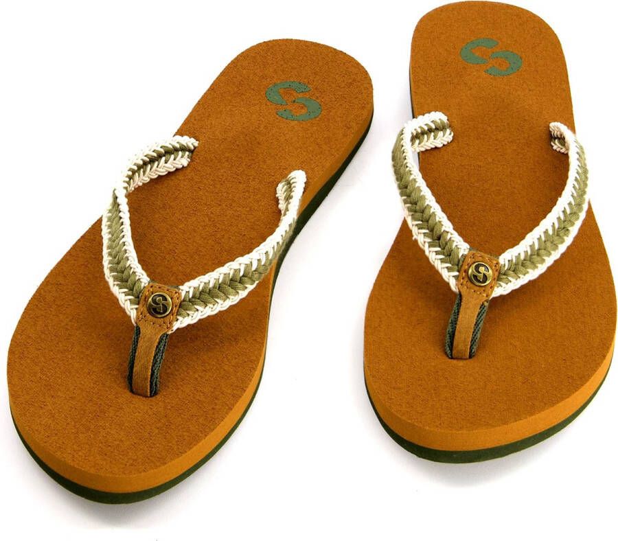 SINNER tulip Strandslipper dames Groen-Multicolour
