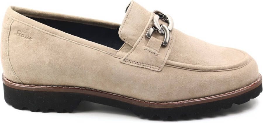 Sioux MEREDITH 734 5167760 Zwarte dames moccasin instappers wijdte H
