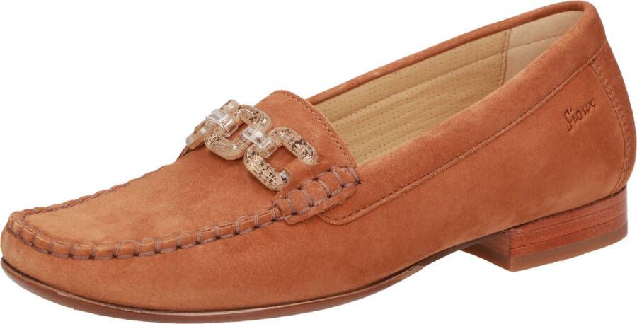 Sioux Instapper Cortizia 67092 Russet Lichtbruin Suède Verwisselbaar Voetbed