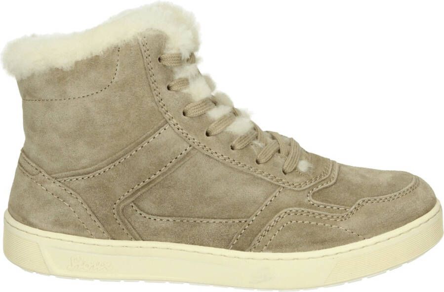 Sioux MAITES SNEAK 006-LF Hoge sneakersVeterbootsDames veterschoenenDames sneakersHalf-hoge schoenen Wit beige