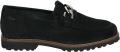 Sioux MEREDITH 734 5167760 Zwarte dames moccasin instappers wijdte H - Zwart