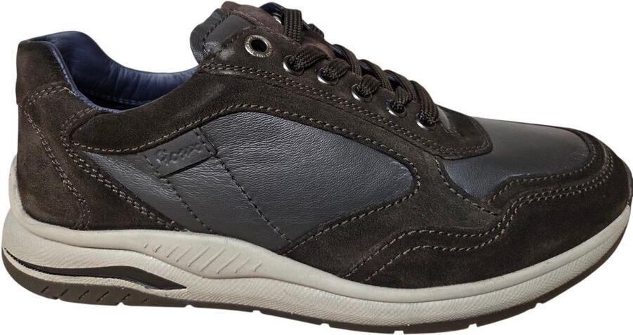 Sioux 12436 713 J Sneakers Bruin Leer en Suede Heren Bruin