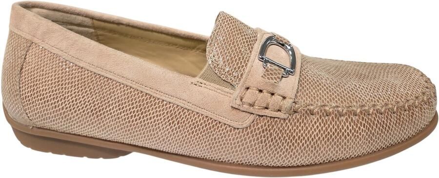 Sioux Instapper Cortizia-723-H Avola Zand Reptielprint Suède Verwisselbaar Voetbed Wijdte H - Foto 2