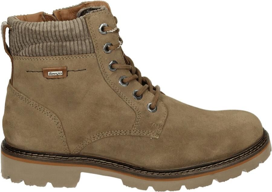 Sioux ADALRIK-704-TEX-H Vrije tijd half-hoog Heren veterschoen Heren sneakers Taupe