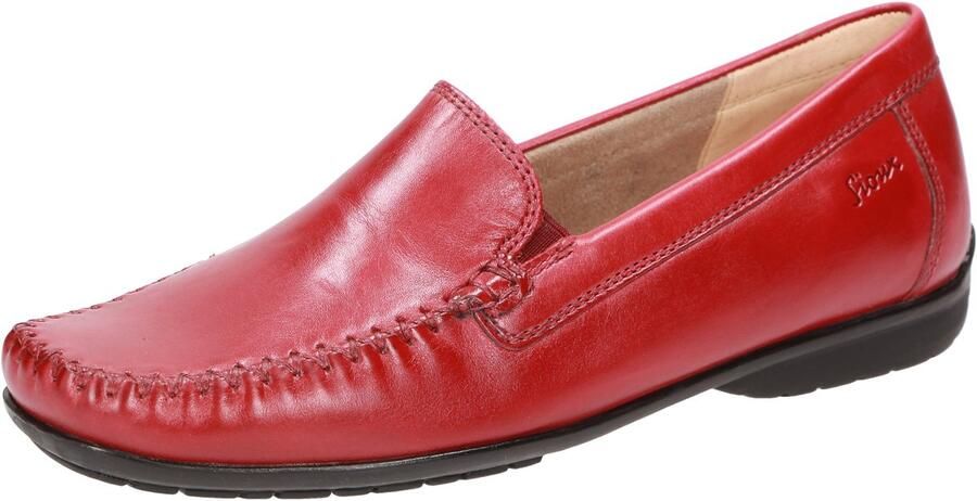 Sioux Bruine leren mocassins pantoffels