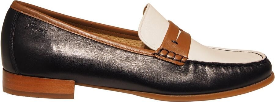 Sioux donkerblauwe leren dames instappers Rosikena