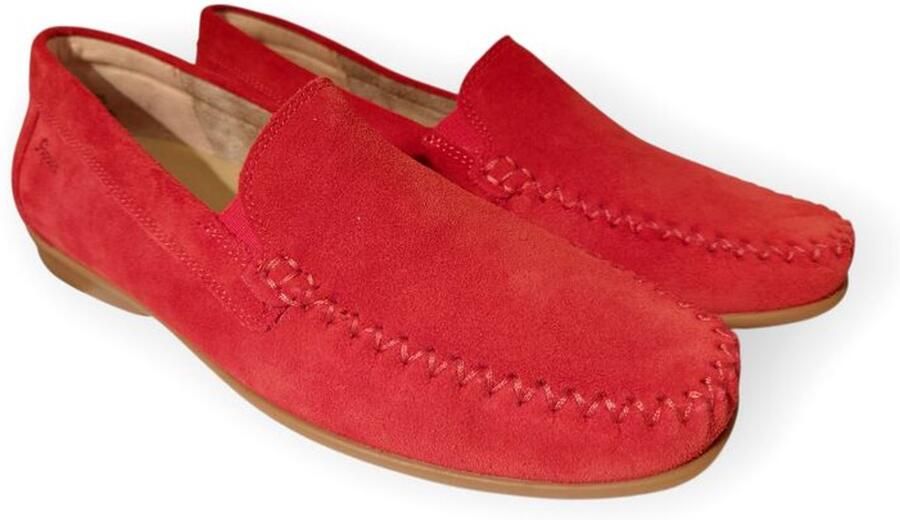 Sioux Instapper Cortizia-705-H Fire Rood Suède Verwisselbaar Voetbed Wijdte H - Foto 1