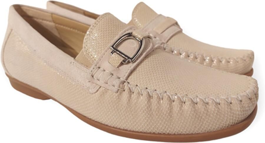 Sioux Instapper Cortizia-723-H Off White Reptielprint Suède Verwisselbaar Voetbed Wijdte H - Foto 2