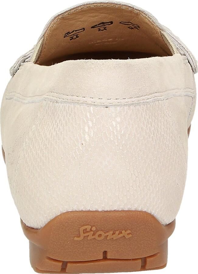 Sioux Instapper Cortizia-723-H Off White Reptielprint Suède Verwisselbaar Voetbed Wijdte H - Foto 2