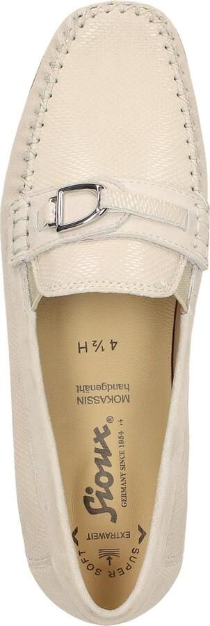 Sioux Instapper Cortizia-723-H Off White Reptielprint Suède Verwisselbaar Voetbed Wijdte H - Foto 8