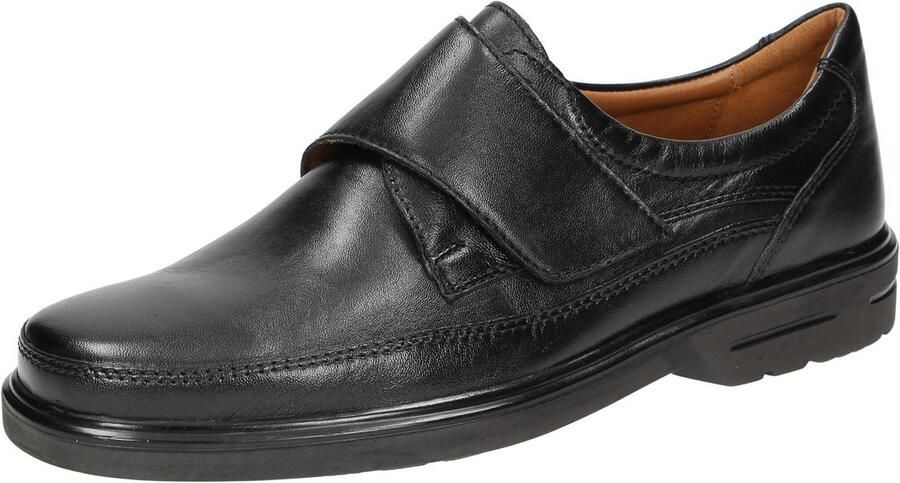 SIOUX Huisschoen 'Sportlicher Slipper Herren Parsifal Echtleder in schwarz' zwart