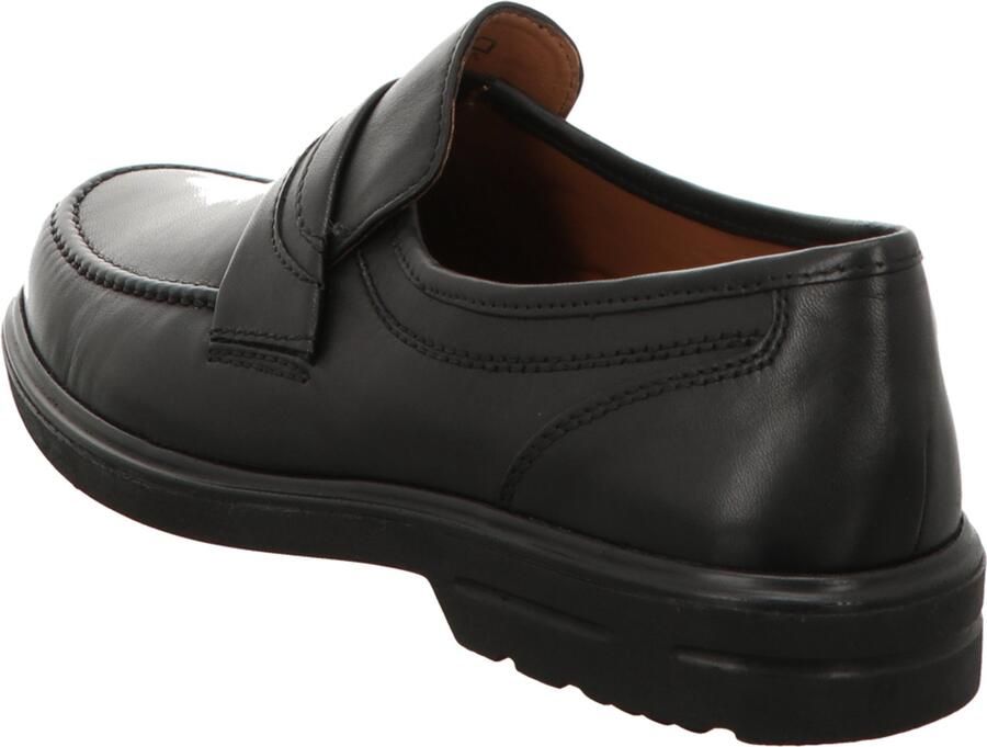 SIOUX Huisschoen 'Slipper Herren 28950 Echtleder in schwarz' zwart