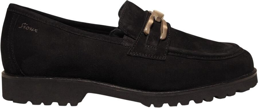 Sioux zwarte suède dames loafers Meredith 757 H