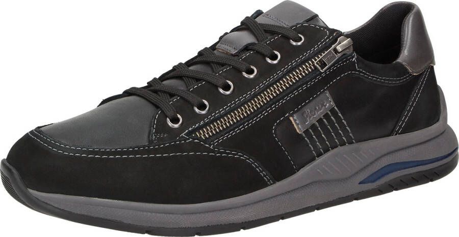 Sioux TURIBIO 703 ZWART 5110040 Zwarte heren brede veterschoen met rits