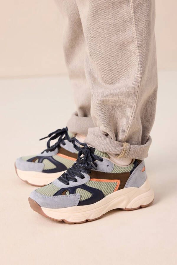 Sissy-Boy Blauwe mesh sneakers