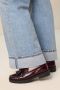 Sissy-Boy Donkerrode leren chunky loafer - Thumbnail 1