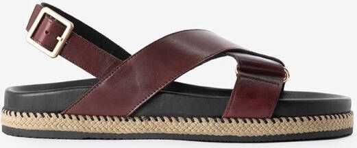 Sissy-Boy Donkerrode plateau sandalen