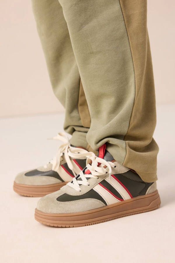 Sissy-Boy Groene sneakers met strepen