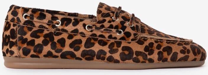 Sissy-Boy Bruine bootschoenen met leopard print