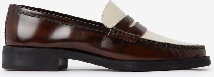 Sissy-Boy Bruine leren two tone loafers